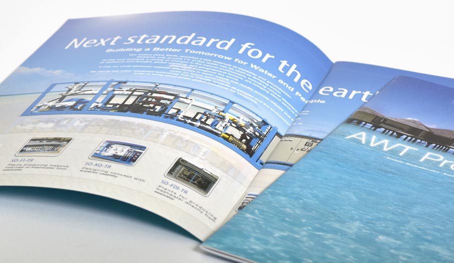 海水淡水化装置製造会社 総合カタログ英語版 デザイン 制作 サンプル