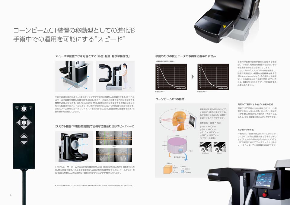 医療向機器製造会社 製品カタログ デザイン サンプル P.5〜P.6