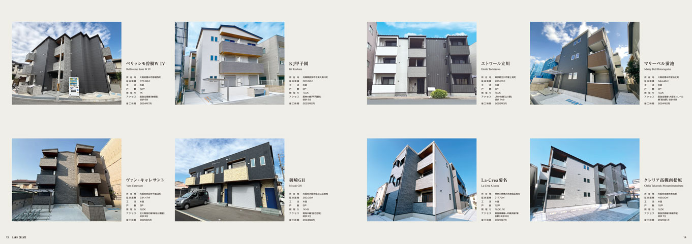 不動産会社 物件事例集パンフレット デザイン サンプル P.13〜P.14